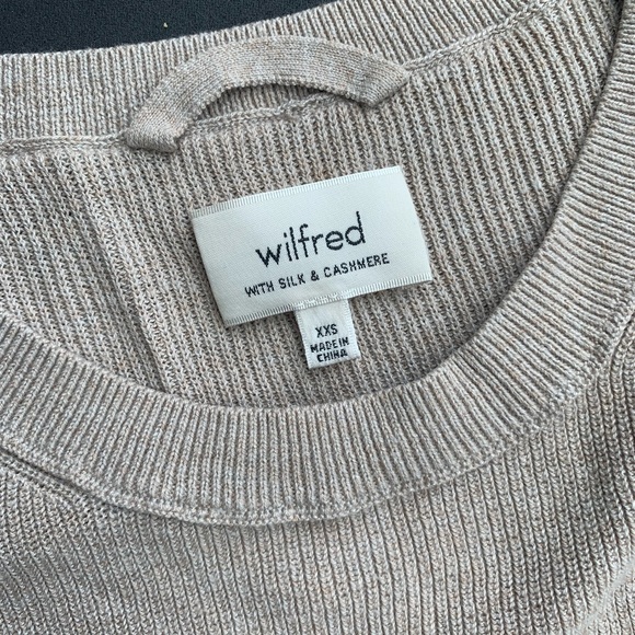 Wilfred 3/4 sleeve crewneck with silk and cashmere - Picture 3 of 3
